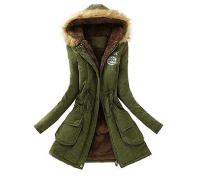 China Winter Coldker Women's Fur Hooded Thin Parka Anti-wrinkle Warm Collar Coat Long Outwear Jacket for sale