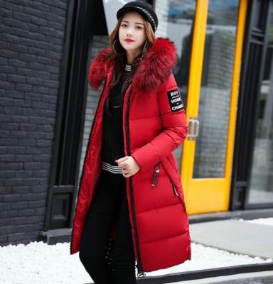 China walson anti-shrink 2021 winter women's jacket long down jacket padded coat ladies slim hooded parka for sale