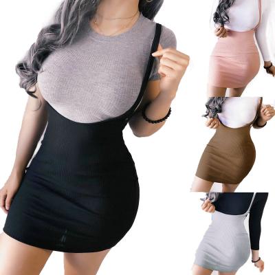 China Fashion breathable clothes style European women's sexy bodycon hip-hugging suspender dress for sale