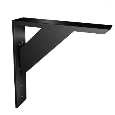 China Custom Black Plastic Sheet Metal Shelf Bracket Bed Fitting Brackets Mild Steel Brackets for sale