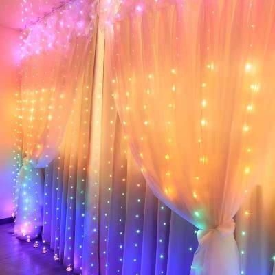 China String New LED Solar String Light Curtain Copper Lamp For Indoor And Outdoor Decoration for sale