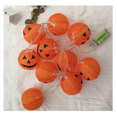 China String Light Halloween Pumpkin Lantern Led Orange Pumpkin Smiley Garden Decoration String Lights for sale