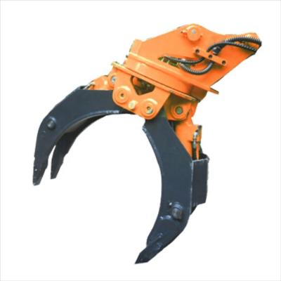 China Versatile Applications Durable Attachment Excavator Hydraulic Grapple Type 360 ​​Turning Hydraulic Wood Log Grab Grapple Timber Rock Grapple for sale