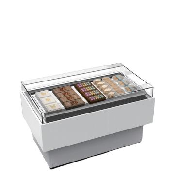 China Double-temperature the latest commercial cake cooler food center open display cabinet for sale