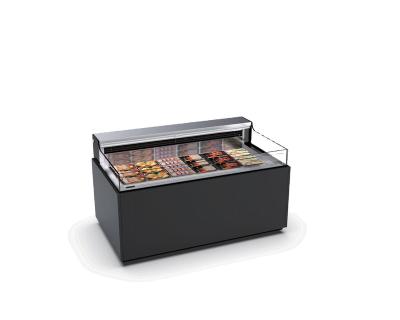 China Dual-temperature nano sterilization technology, fully intelligent temperature control system, single side open refrigerated display cabinet for sale