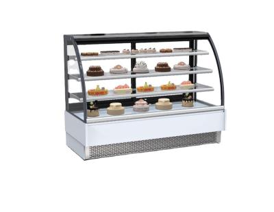 China Double-temperature Refrigerator Showcase Cake Display Refrigerator Cake Present Glass Cake Display Showcase for sale