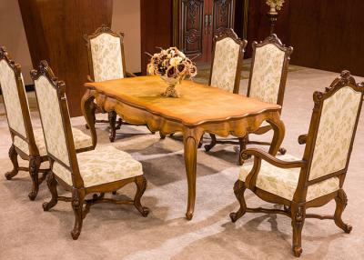 China OEM Antique Luxury Dining Room Furniture , Dining Room Table And Chair Sets for sale