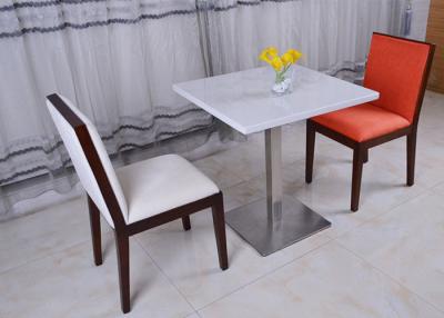 China Stainless Steel Marble Top Dining Room Chair Modern French Restaurant Table for sale