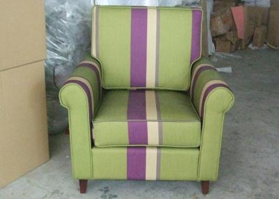 China Arm Striped Fabric Upholstered Modern Accent Chair For Living Room Furniture for sale