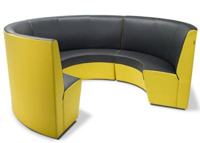 China Bonded leather + PVC Upholstered Booth Sofa Seating For Library / School OEM for sale