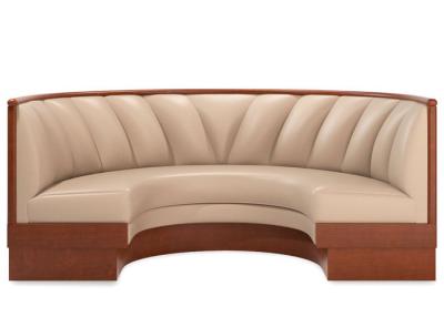 China Customized Wood Frame Restaurant Sofa with Microfiber Leather for sale