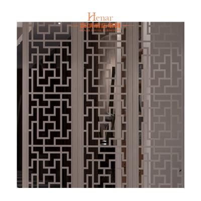 China Decorative Solid Wood Lattice Panel For Hotel Guest Room 2 Years Gurantee for sale