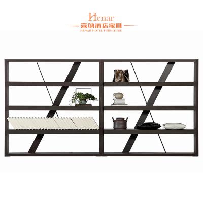 China Modern Commercial Hotel Furniture / Wooden Bookcase With 4 Tiers for sale