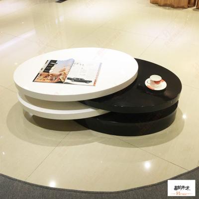 China Contemporary High Gloss Small Oval Rotatable Coffee Table / Living Room Furniture for sale