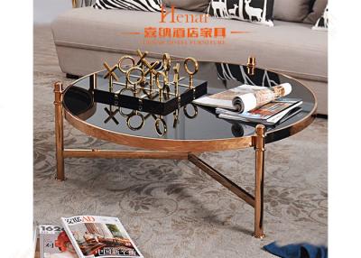 China Black Top Modern Round Small End Accent Side Coffee Table For Living Room for sale