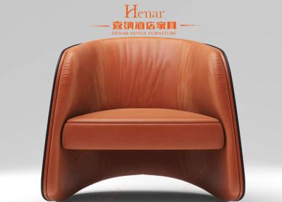 China SGS Modern Lobby Furniture , Antique Living Room Single Seater Wooden Sofa Chair for sale