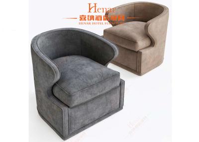 China European Style Hotel Lobby Furniture , Leisure Area Comfortable Single Sofa for sale