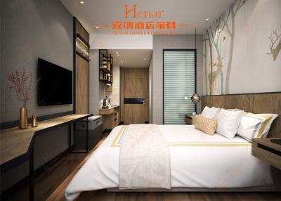 China Simple Hotel Apartment Bedroom Sets With Kitchen Wood And Metal Material for sale