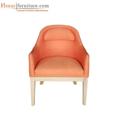 Cina Struttura di legno di Upholsotery del tessuto arancio che pranza la mobilia del ristorante dell'hotel della sedia in vendita