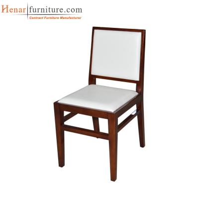 China Solid Wood Frame Leather Upholstered French Restaurant Dining Chair Furniture for sale