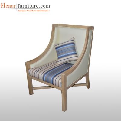 China Spatial Order Henar Modern Swoop Arm Leather Accent Chair Restaurant Furniture for sale