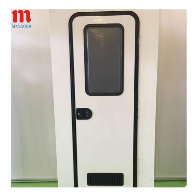 China There are two different ways of opening doors MAYGOOD 16RD aluminum frame rv door, teardrop caravan door 620*1800mm for sale