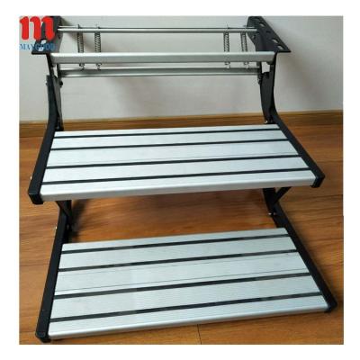 China The surface of pedal is MAYGOOD high quality aluminum alloy folding rv double step anodized for motorhome etc. caravan trailer for sale