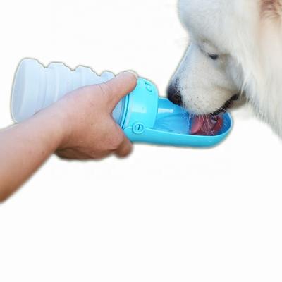 China Stocked Customer Preferred Plastic Material Portable Dog Water Bottle Sustainable Feeding Drink for sale