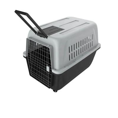 China Breathable Heavy Duty Collapsible Large Dog Crate Travel Airline Approved Portable Pet Carrier for sale