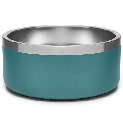 China Viable Dog Accessories Heavy Duty Stainless Steel Dog Food Water Feeding Bowl Double Other Pet Products for sale