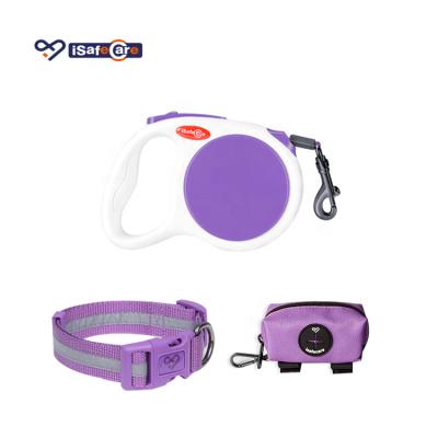 China Thoughtful New Design Dog Walker Combo Kit Retractable Dog Leash Collar Eco-Friendly Poop Bags Carrier for sale