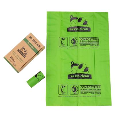 China Manufacturer Hot Sale Degradable Dog Stocked Bag Dogs Biodegradable Pet Poop Bags For Dog Poop Clean for sale