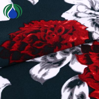 China China Textile City Customs Arrangement Red Flower Printing African Printed Silk Table Cloth Fabric for sale