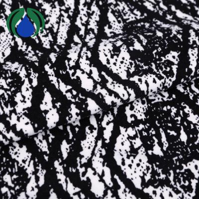 China 2019 newest design black and white abstraction brush printing dty printed fabric for sale