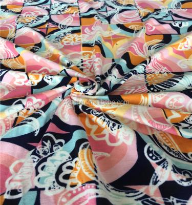 China African Print DTY Brush Print Stretch Stock Lot Designer Fabric for sale