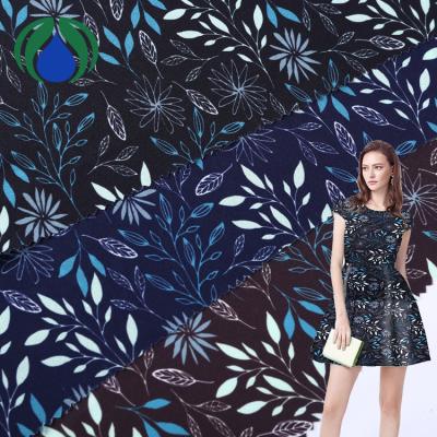 China Hot Selling Black 100% Shrink-Resistant Flower Polyester Chiffon Terry Towel Printing Fabric for sale