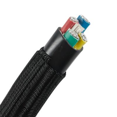 China 6mm-50mm PET Self Closing Cable Sleeve Wrapping Split Braided For Protection for sale