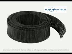 pet eexpandable braided cable sleeving black color for braided electrical cable