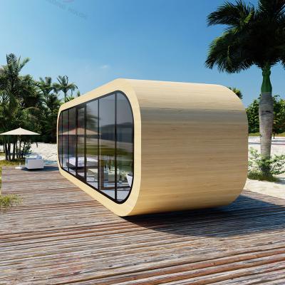 China 20ft 40ft Prefab Sandwich Panel Capsule House for Luxury Portable Apple Cabin Container for sale