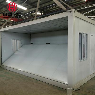 China Steel Prefab House Hotel 20ft Foldable Luxury Container Houses with Glass Mirror for sale