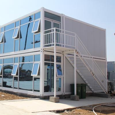 China Steel Fireproof Rock Wool Sandwich Panel 20ft Shipping Container House for Apartment for sale