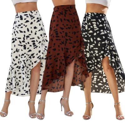 China Casual Breathable A Line Floral High-Waist Long Line OEM/ODM Maxi Women Print Skirt Printed Pattern Skirts Vintage Floral Skirt for sale