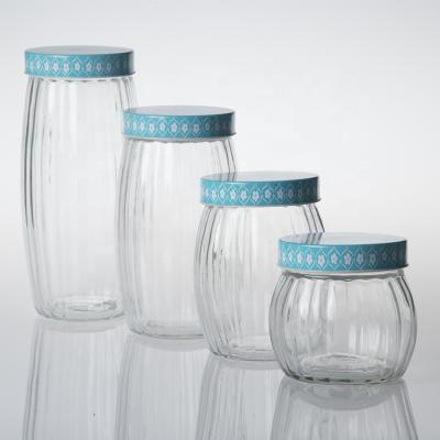 China Wholesale Glass Canned Food Storage Jar With Lid Food Storage Container for sale