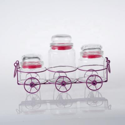 China Minimalist Glass Storage Jar With Glass Lid And Sealed Wide Ring Mouth Glass Storage Jar for sale