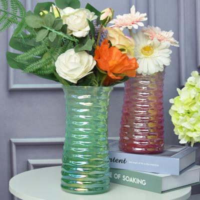 China Bulk Glassware American Modern Style Home Decor Home Decor Glass Flower Vase The Crystal Glass Vase For Decoration for sale