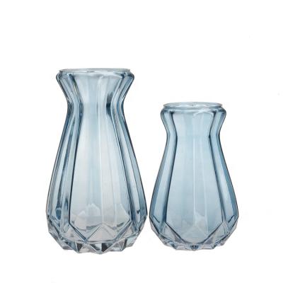 China Minimalist Custom Vase For Home Decorative Flower Recycled Bubble Clear Glass Vase High Quality Glass Vase for sale