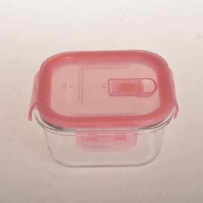 China Freshness Preservation High Grade Clear Microwave Keep Cool Glass Food Meal Prep Bento Lunch Box Glass Canisters for sale