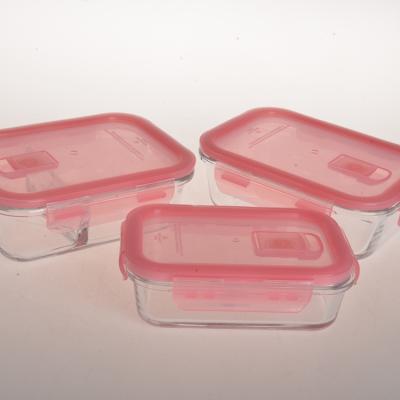 China Wholesale Freshness Preservation Microwave BPA Free Keep Food Meal Fresh Prep Bento Glass Lunch Box With Airtight Seal PP Lid for sale