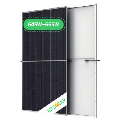 China Mono 665 Watt Maximum Solar Panel 10BB 12BB Solar Energy Efficiency Sun Power Half Cell PV Module Max Solar Price for sale