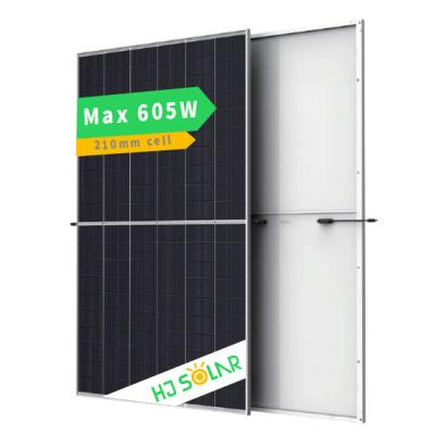 China SOLAR Power System HJ Solar Panel 605W 210MM Half Cut 120 Cells Solar Panels Photovoltaic Panel for sale